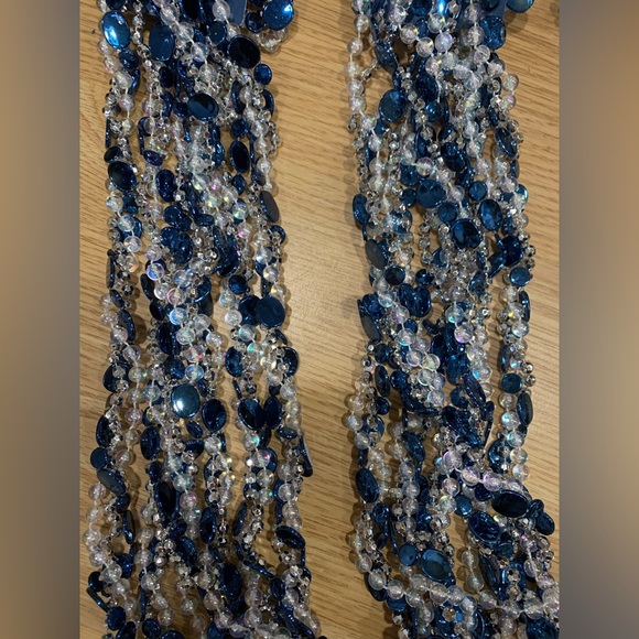 Blue, Silver & Opal Garland - 8 strands - Picture 3 of 4